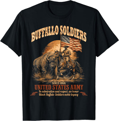 Buffalo Soldiers African American Black History Military Us T-Shirt