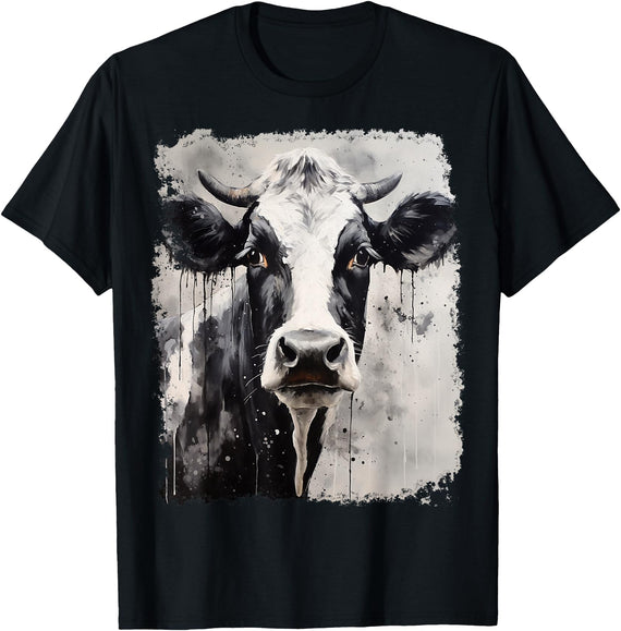 Noah&Friends A Black White Cow T-Shirt - Black