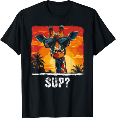Cool Tees Funny Giraffe Graphic Tee Boys Girls Kids Teens Men Women T-Shirt