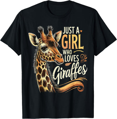 Giraffe Animal Safari Just A Girl Who Loves Giraffe T-Shirt