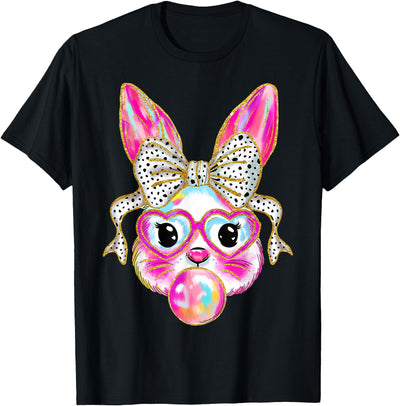 Glam Bunny with Bow and Bubblegum T-Shirt