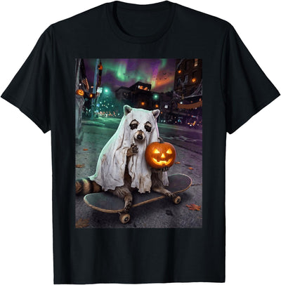 Funny Raccoon Ghost Halloween Costume Funny Raccoon Meme Animal Trash Panda Ghost Halloween T-Shirt