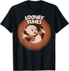 Looney Tunes Porky Pig Classic Logo Portrait T-Shirt - Black