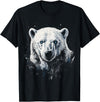 @n!mal Polar Bear Animal Motif Blue Eyes Artwork Polar Bear T-Shirt - As Pictured