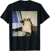 Funny Hamster Meme Cyber Hamster Meme Smoking Humor Computer T-Shirt - Black