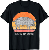 Pig Lover ApparelGIFTCo. Vintage Just A Girl Who Loves Kunekune Pig T-Shirt - Black