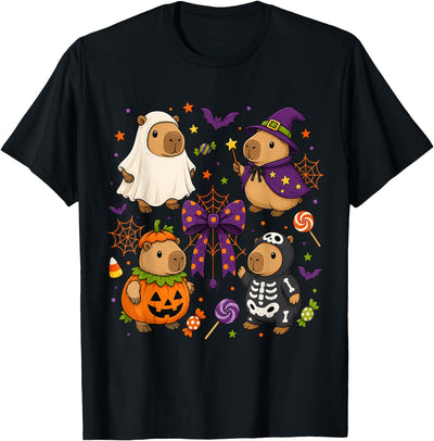 Halloween Costume for Men Women Kids Funny Cozy Capybara Autumn Fall Spooky Season Halloween T-Shirt
