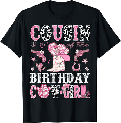 Cowgirl Disco 1st Birthday Matching Family Cousin T-Shirt