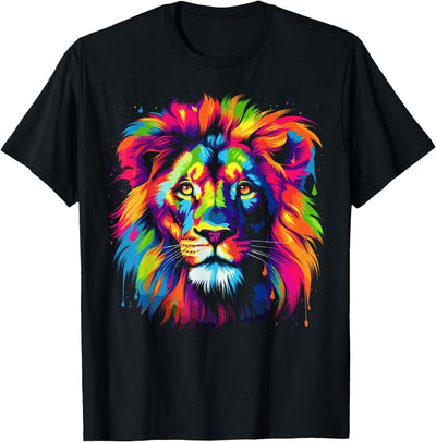 Rainbow Lion Shirt Men Women Boys Girls T-Shirt