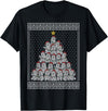 White bear Christmas tacky sweater Polar Bear Christmas Tree Ugly Sweater T-Shirt - Black