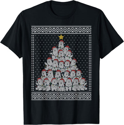 Polar Bear Christmas Tree Ugly Sweater T-Shirt