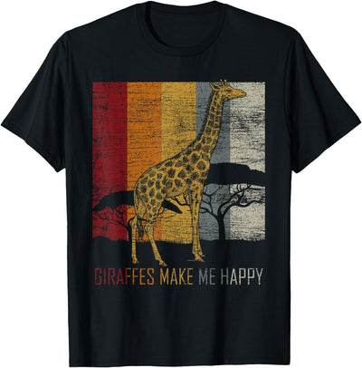 Zoo Keeper Africa Vintage Retro Gift Giraffe T-Shirt