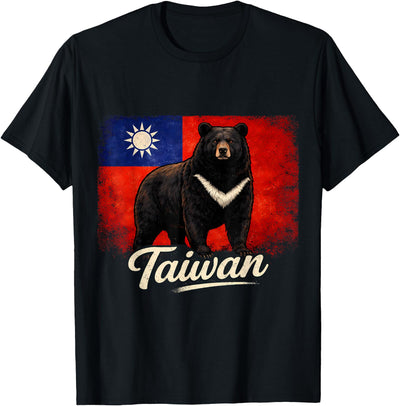 Taiwan Flag Vintage Formosan Bear T-Shirt