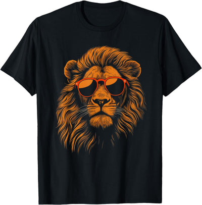 Boys Kids Funny Lion Animal T-Shirt