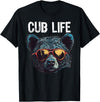 Matching Cute Bear Cub Designs for Boys & Girls Funny Bear Cub Boys Toddler Brown Black Mom Son Daughter T-Shirt - Black