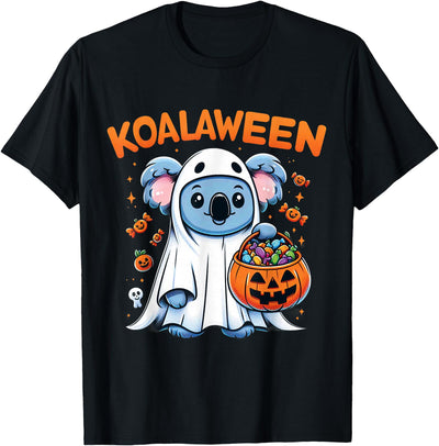 Ghost And Koala Halloween Funny Ghost Koala Halloween Koalaween Candy T-Shirt