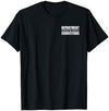 DEPARTMENT OF CORRECTIONS COSTUME TEE DEPARTMENT OF CORRECTIONS INMATE WARDEN JAIL PRISON COSTUME T-Shirt - size chart