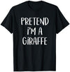 Safari Costume Party Co. Pretend I'm A Giraffe Costume Funny Safari Halloween Party T-Shirt - Navy Blue