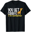 Giraffe Gifts & Wildlife Giraffe Apparel You Bet Giraffe I'm Awesome Safari Zoo Animal Giraffe T-Shirt - Navy Blue