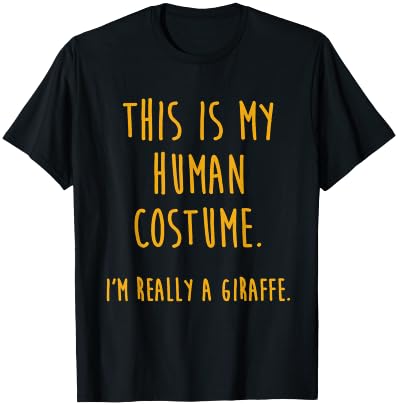 Giraffe Halloween Costume - Easy Adult or Kids Costume T-Shirt