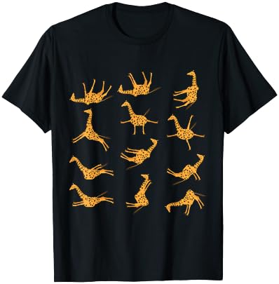 Funny Giraffe doing Yoga Meditation T-Shirt