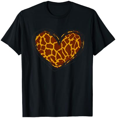 Heart Giraffe Print for Giraffe Lover T-Shirt