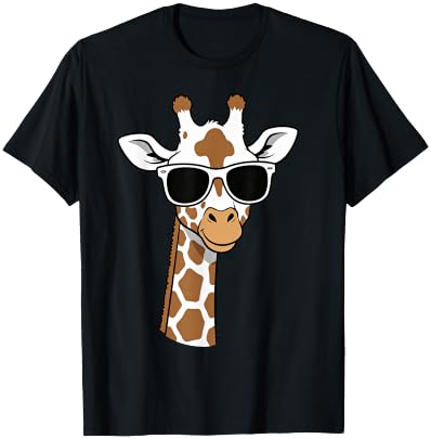 Giraffe Face Sunglasses Funny Giraffe for Kids T-Shirt