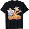 Kids Giraffe Design for Giraffe Lovers Childrens Today I feel like a Giraffe Design | Kids Giraffe T-Shirt - Navy Blue