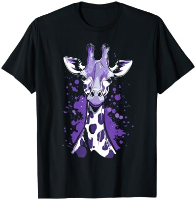 Giraffe with Purple Spots T-Shirt