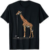 Vintage Giraffe Playing Golf Funny Vintage Giraffe Playing Golf Golfer Golf Lovers T-Shirt - Navy Blue