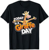 Kids Giraffe Design for Giraffe Lovers Childrens Today is a Giraffe Day Design | Kids Giraffe T-Shirt - Navy Blue