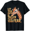 Giraffe Cool BY TEERA Let Your Faith Be Taller Than Your Fear Giraffe T-Shirt - Navy Blue