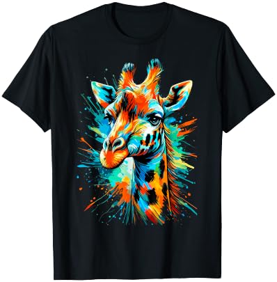 Colorful Giraffe Animal T-Shirt