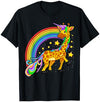 Fantasy Kreatur Einhorn Giraffe Geschenk Africa Animal Cute Fantasy Animal Girafficorn Unicorn Giraffe T-Shirt - Navy Blue