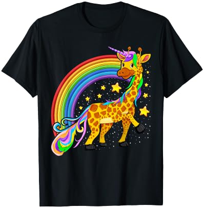 Africa Animal Cute Fantasy Animal Girafficorn Unicorn Giraffe T-Shirt