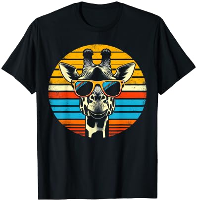 Giraffe Vintage Sunglasses T-Shirt