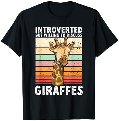 Giraffe Safari Zoo Introvert Animal Giraffe T-Shirt