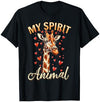 Funny Giraffe Lover Graphics Co. Funny Giraffe Animal Let Your Faith Be Taller Than Your Fear T-Shirt - Navy Blue
