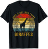 Vintage Giraffe Lover Christmas Fathers Day Gifts Vintage Just A Boy Who Loves Giraffe Lover Xmas Fathers Day T-Shirt - Navy Blue