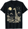 DesignerZoo by FarmThreads Vintage Giraffe Lover T-Shirt - Navy Blue