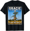 Missing Gracie Giraffe Meme Gracie The Giraffe Hide and Seek World Champion T-Shirt - Navy Blue