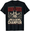 Missing Gracie Giraffe Gracie The Giraffe Hide and Seek World Champion T-Shirt - Navy Blue