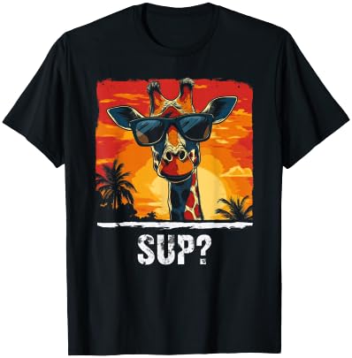 Cool Tees Funny Giraffe Graphic Tee Boys Girls Kids Teens Men Women T-Shirt
