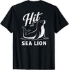 Sea Lion Trend (On Back) Hit The Sea Lion Funny Sealion Dance Trend T-Shirt - Black