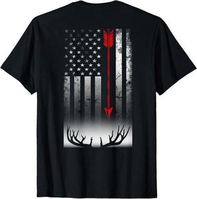 Hunting Apparels gifts for Hunters Bow deer hunting American flag Bow Hunting Lover Gift T-Shirt