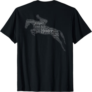 Horse Lovers T-Shirts and Gifts Hunter Jumper Equestrian T-Shirt Black Unisex-Adults Classic Fit Short Sleeve Crew Neck T-Shirt S - Black