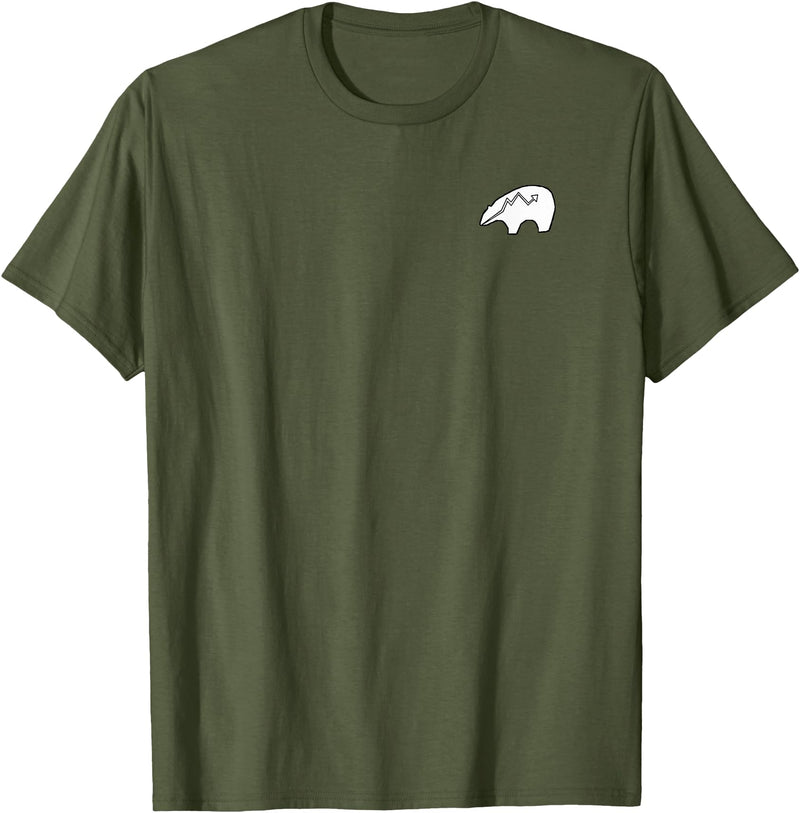 P&L Originals Zuni Bear pocket-style tee shirt emblem T-Shirt - Olive Green