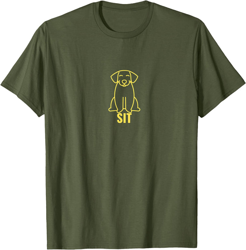 Good Dog Vintage style classic comfy T-Shirt - Olive Green