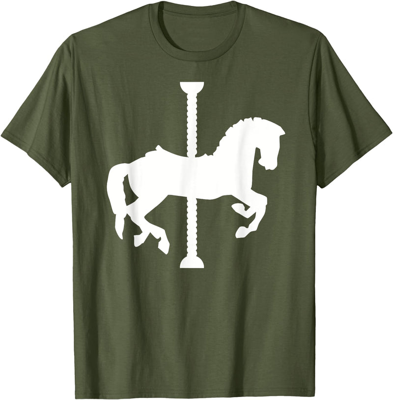 Carousel horse T-Shirt - Olive Green