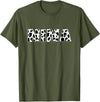 Fancy Grandma Mothers Day Birthday Christmas Gifts Nina Cow Print Animal Pattern Farmer Farm Grandma Funny T-Shirt - Olive